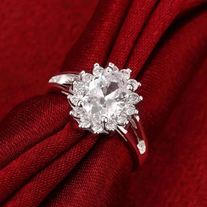 Bague Anneau Fleur en Crystal