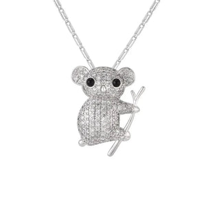 Collier Koala Pierres Argent