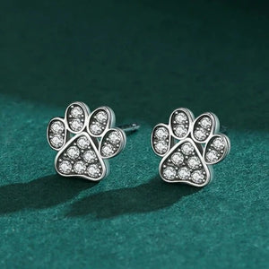 Boucles d'Oreilles Patte Zircon Argent