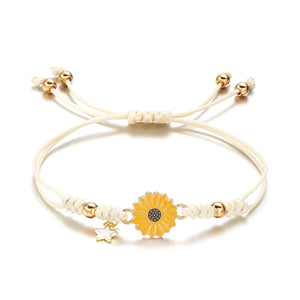 Bracelet Gourmette Fleur de Marguerite jaune