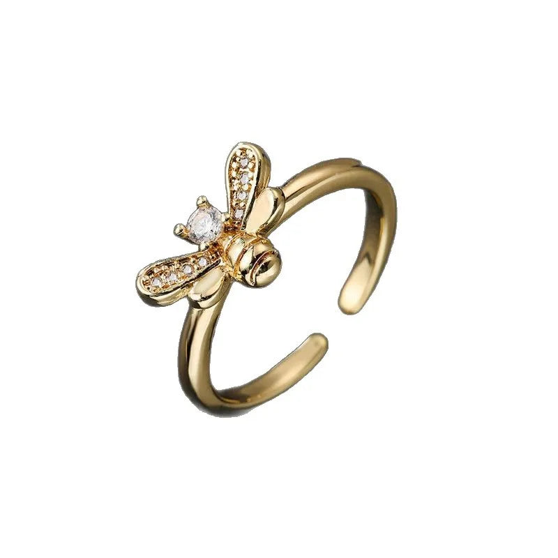 Bague abeille ajustable