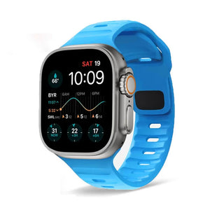 Bracelet Apple Watch en Silicone Chirurgical bleu ciel