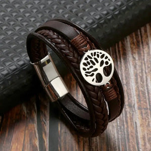 Bracelet Homme En Cuir Arbre de Vie style 4