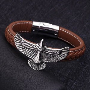 Bracelet Homme Aigle Marron