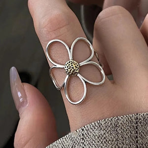 Bague Anneau Grande Fleur Elégante