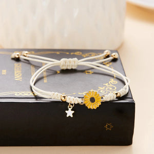 Bracelet Gourmette Fleur de Marguerite jaune