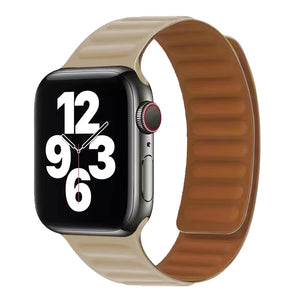 Bracelet Apple Watch à Fermoir Magnétique beige