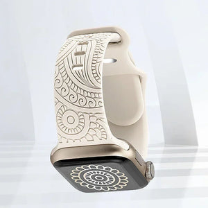 Bracelet Apple Watch à Motifs beige