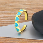 Prsteň 6 sŕdc pre ženy zo zlata 