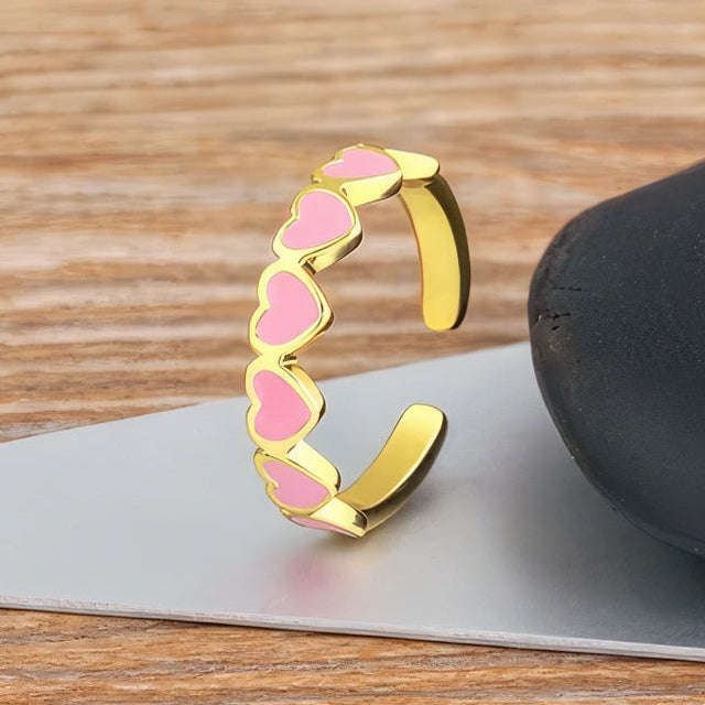 Bague 6 Coeurs Femme Or