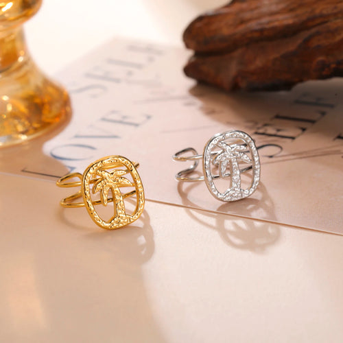 Ring mit Palmenmotiv Gold