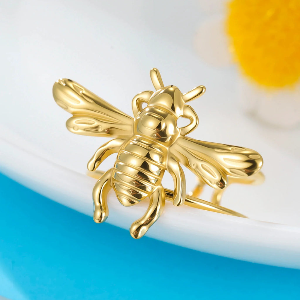 Bee ring for women gold