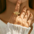 Bee ring for women gold
