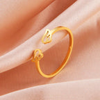 Women's angel wings ring gold