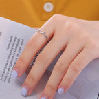 Women's angel wings ring silver