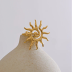 Bague ajustable grand soleil or