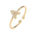 Verstelbare gepersonaliseerde ring met initiaal a