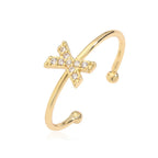 Verstelbare gepersonaliseerde ring met initiaal x