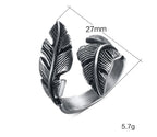 Verstellbarer Ring mit silberner Feder