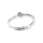 Bague ajustable pour femme avec initiale - lettre