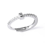 Bague ajustable pour femme avec initiale - lettre