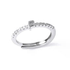Bague ajustable pour femme avec initiale - lettre