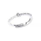 Bague ajustable pour femme avec initiale - lettre