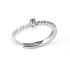 Bague ajustable pour femme avec initiale - lettre