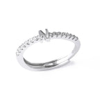 Bague ajustable pour femme avec initiale - lettre