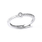Bague ajustable pour femme avec initiale - lettre