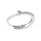 Bague ajustable pour femme avec initiale - lettre