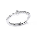 Bague ajustable pour femme avec initiale - lettre