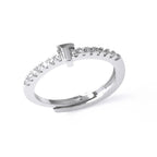 Bague ajustable pour femme avec initiale - lettre