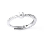 Bague ajustable pour femme avec initiale - lettre