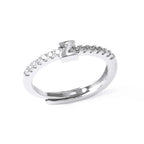 Bague ajustable pour femme avec initiale - lettre