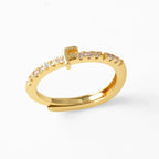 Bague ajustable pour femme avec initiale - lettre