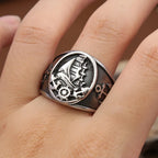 Bague ancre et bateau