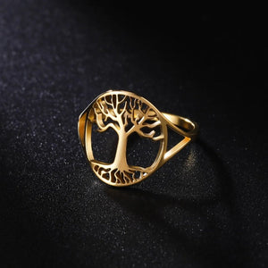 Bague Anneau Arbre de Vie pour Femme Or 