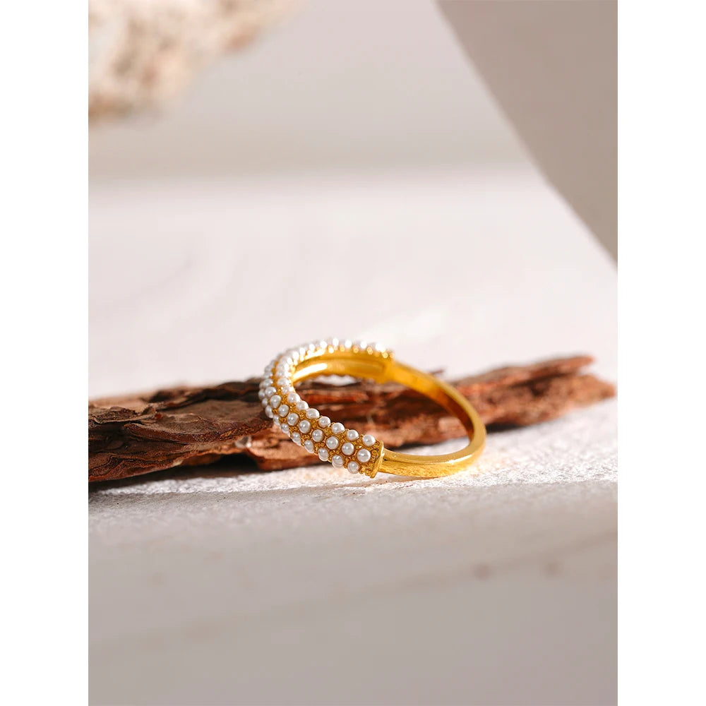 Bague Anneau de Style Femme avec Perles