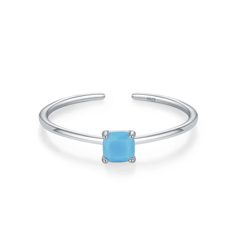 Bague Anneau en Zircon Coloré Pierre de Naissance