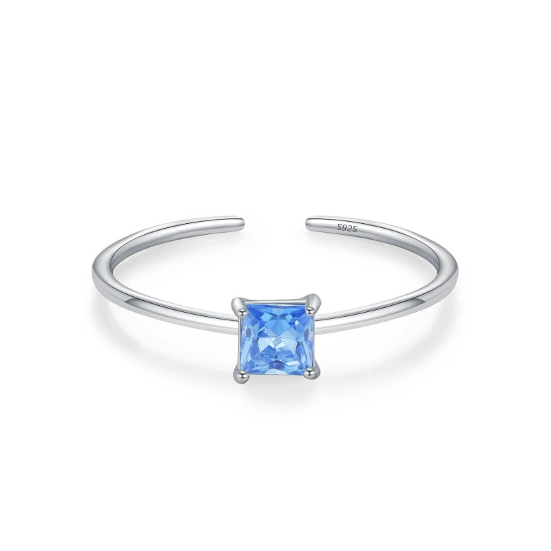 Bague Anneau en Zircon Coloré Pierre de Naissance