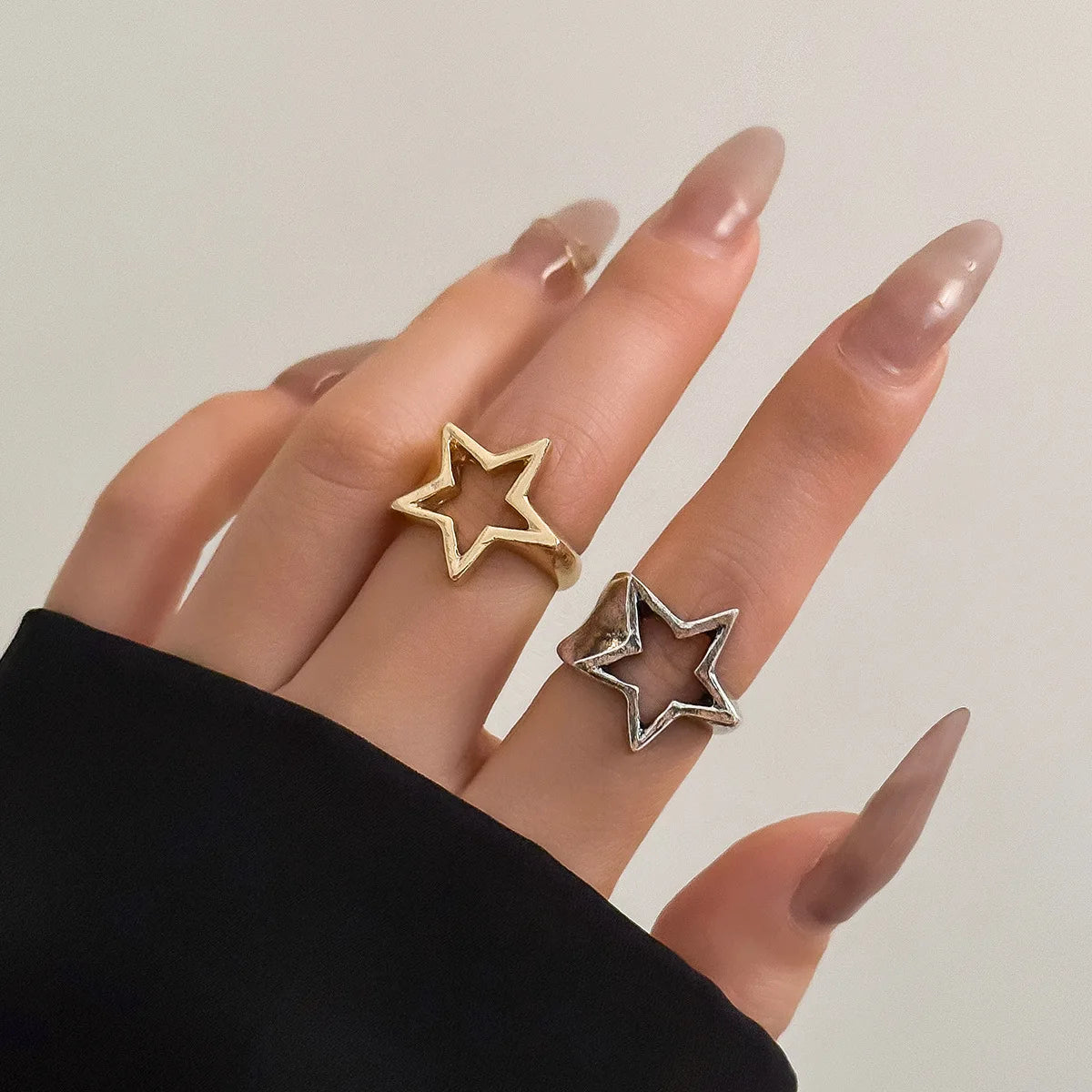 Bague Anneau Etoile pour Femme or