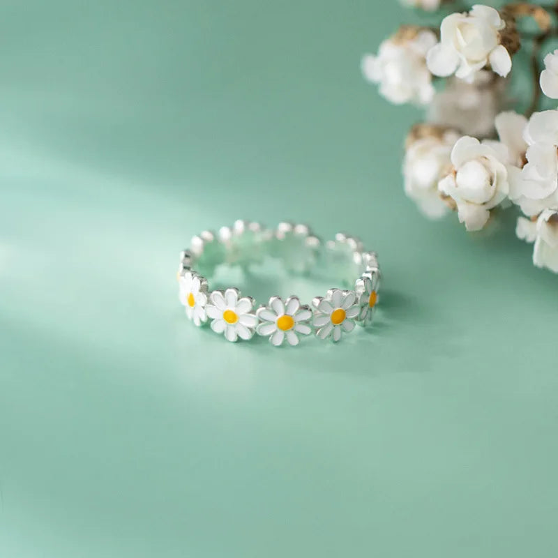 Bague Anneau Fleurs de Marguerite