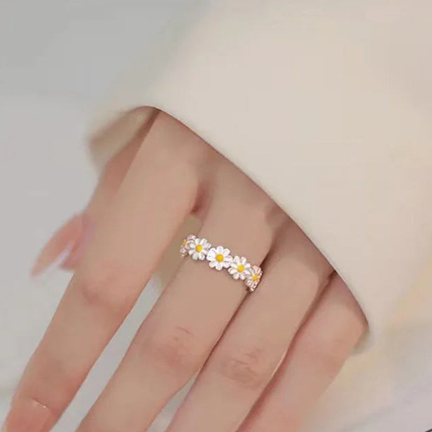 Bague Anneau Fleurs de Marguerite