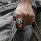 Bague Anneau Noirs Cube Métatron noir