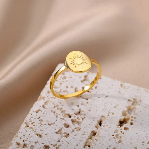 Sonnenring Damenring Gold