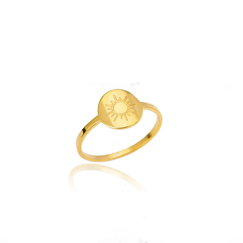 Bague Anneau Soleil Femme or