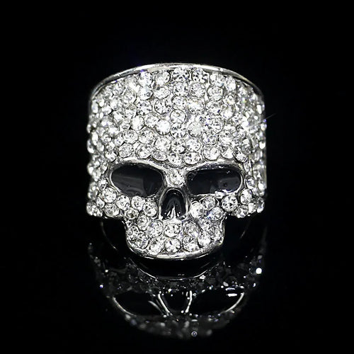 Anello con Teschio in Strass