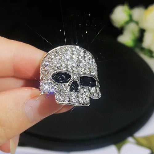 Anello con Teschio in Strass