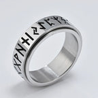 Bague Anneau Viking Homme Anti-Stress Tournant argent